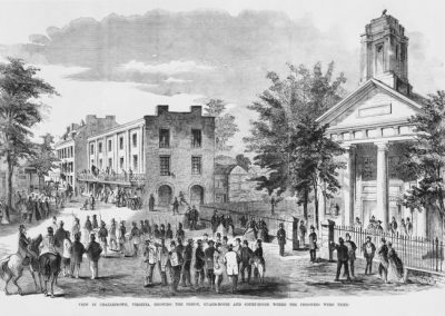 Courthouse and street scene, Charlestown Va. 1859